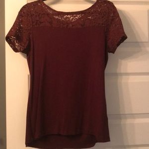 Talbots burgundy shirt